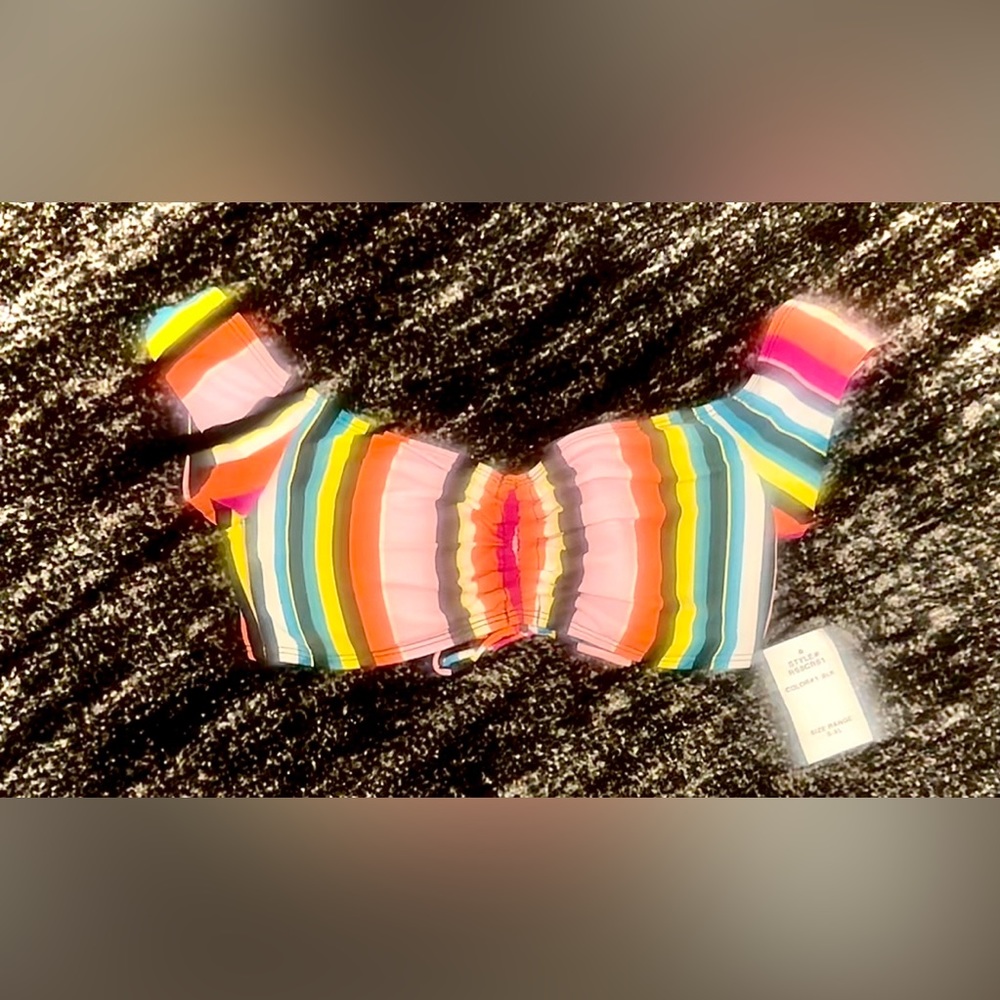 KENNETH COLE REACTION || Striped 2-Piece Colorful Bikini - SZ Small 🩷NWT🩷 - Picture 4 of 6